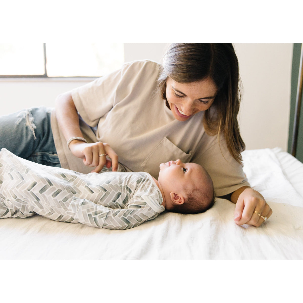 Copper Pearl Newborn Knotted Gown-Alta