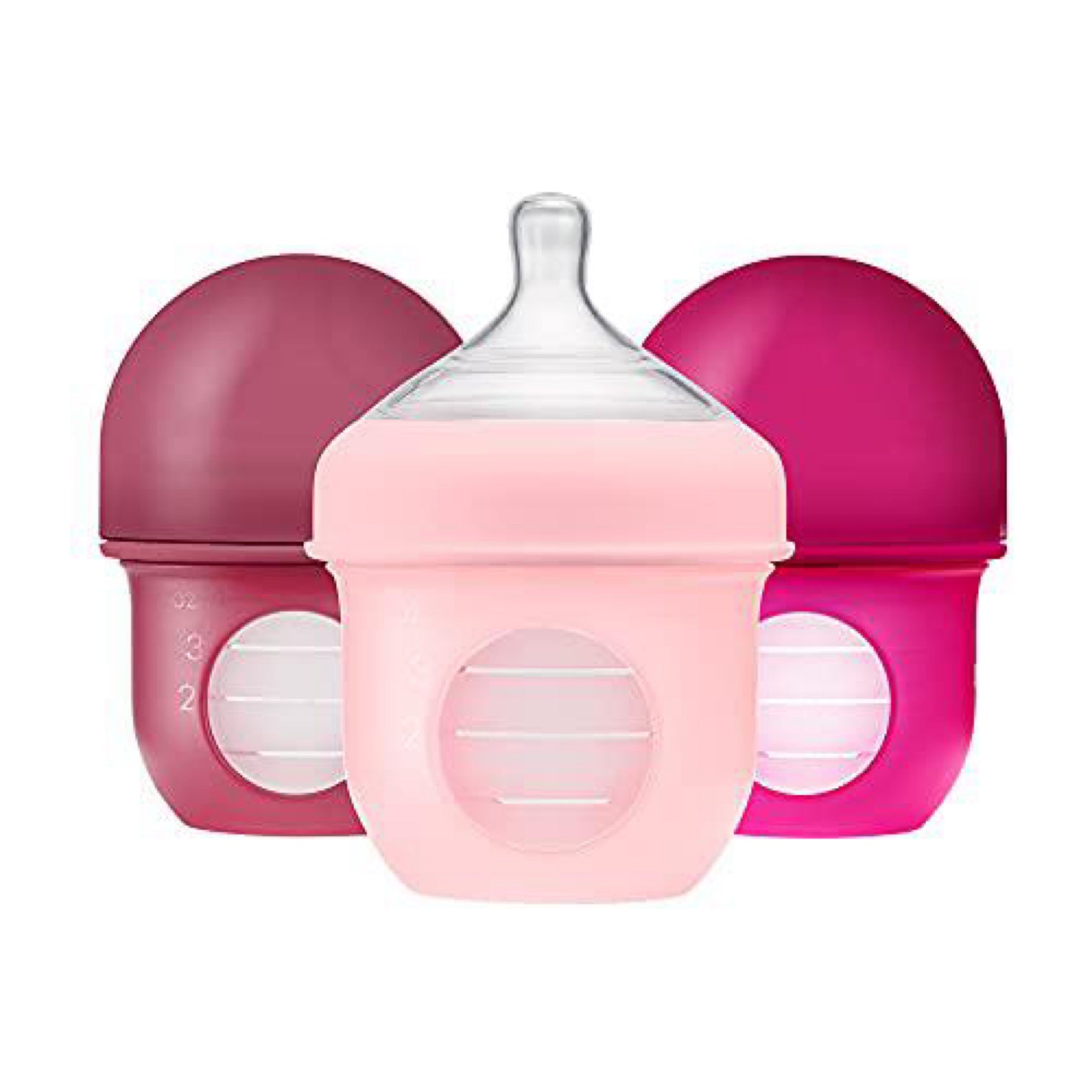 Boon Nursh Reusable Silicone Pouch Baby Bottle 4 oz (3pack)