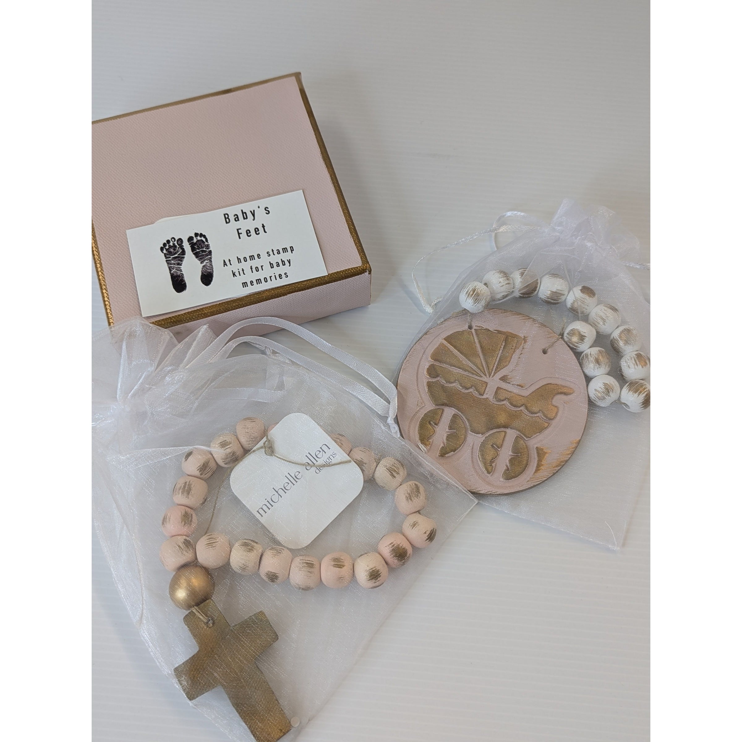 Baby’s Footprint Keepsake Box (Pink)