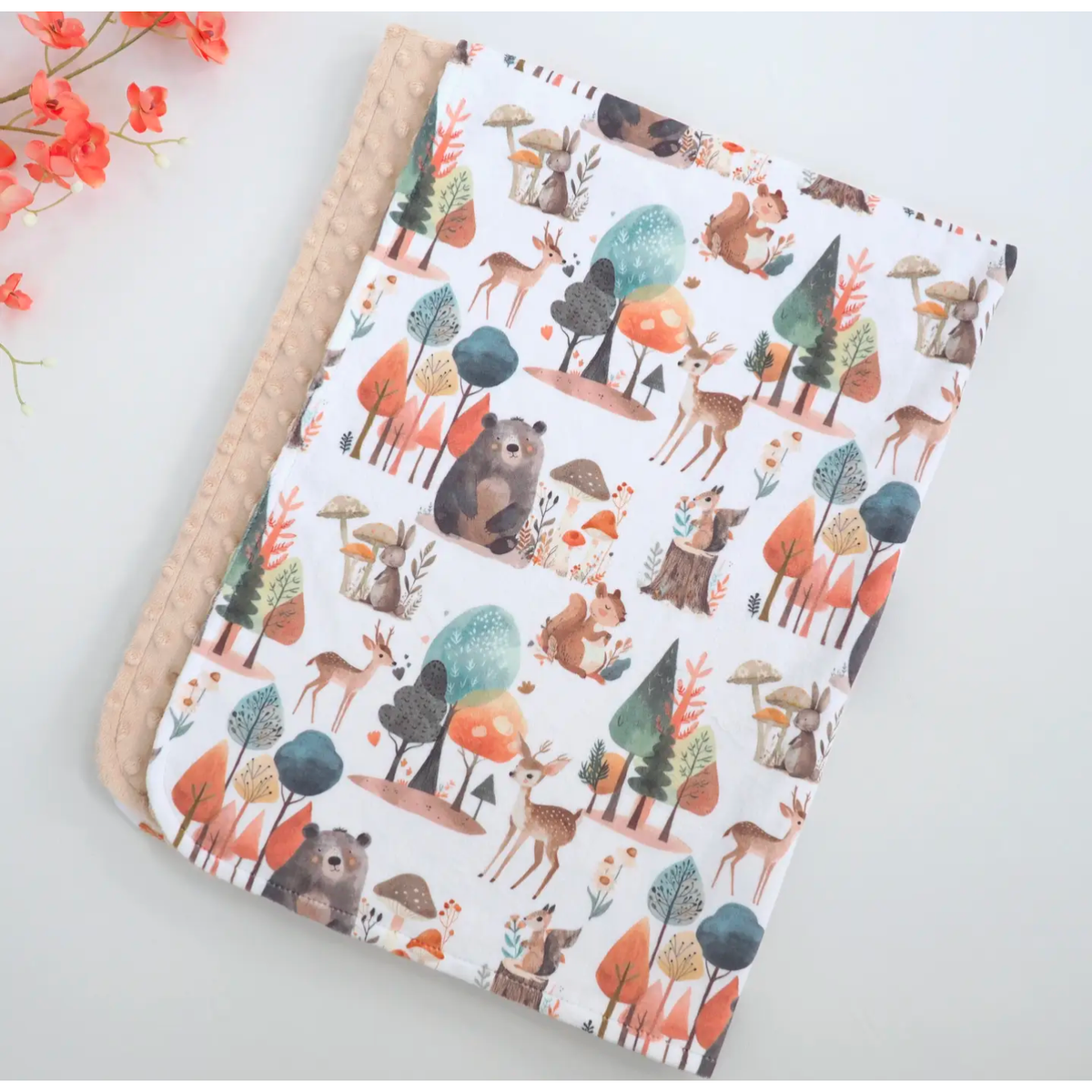 Honey Lemonade Minky Blanket (Enchanted Forest)