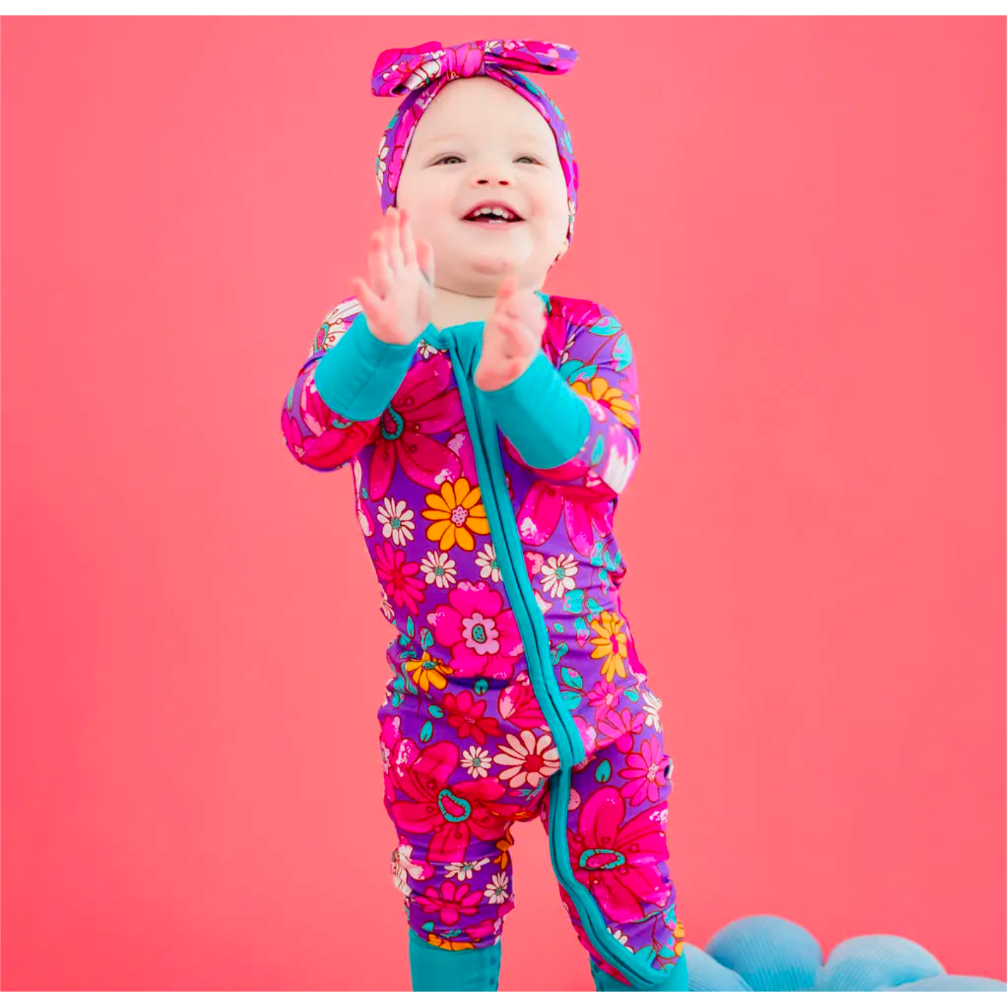 Jammie Session Retro Blooms Romper