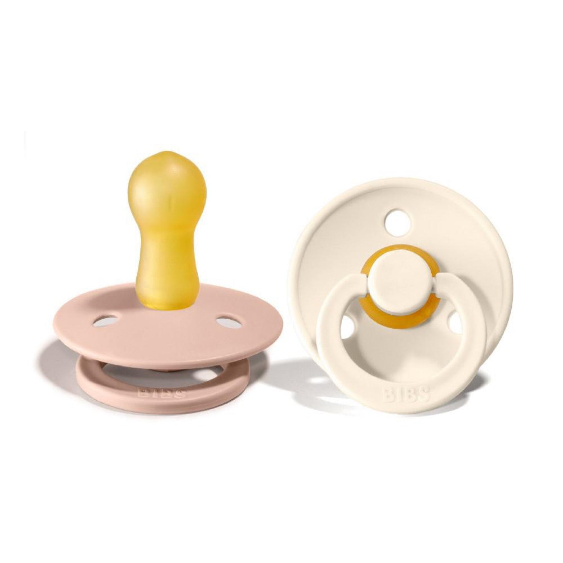 Bibs Colour Latex Pacifier 2pack - 6-18m Ivory/Blush