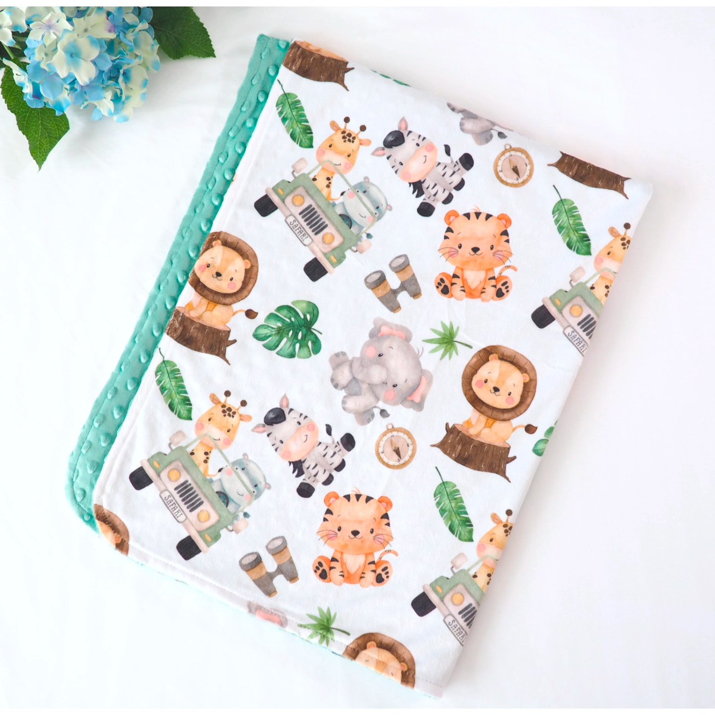Honey Lemonade Minky Blanket (Safari)