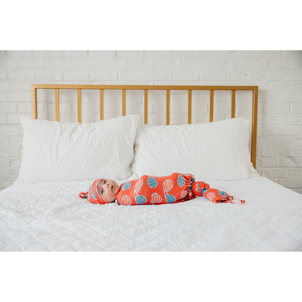 Copper Pearl Large Premium Knit Baby Swaddle Receiving Blanket "Spangled"