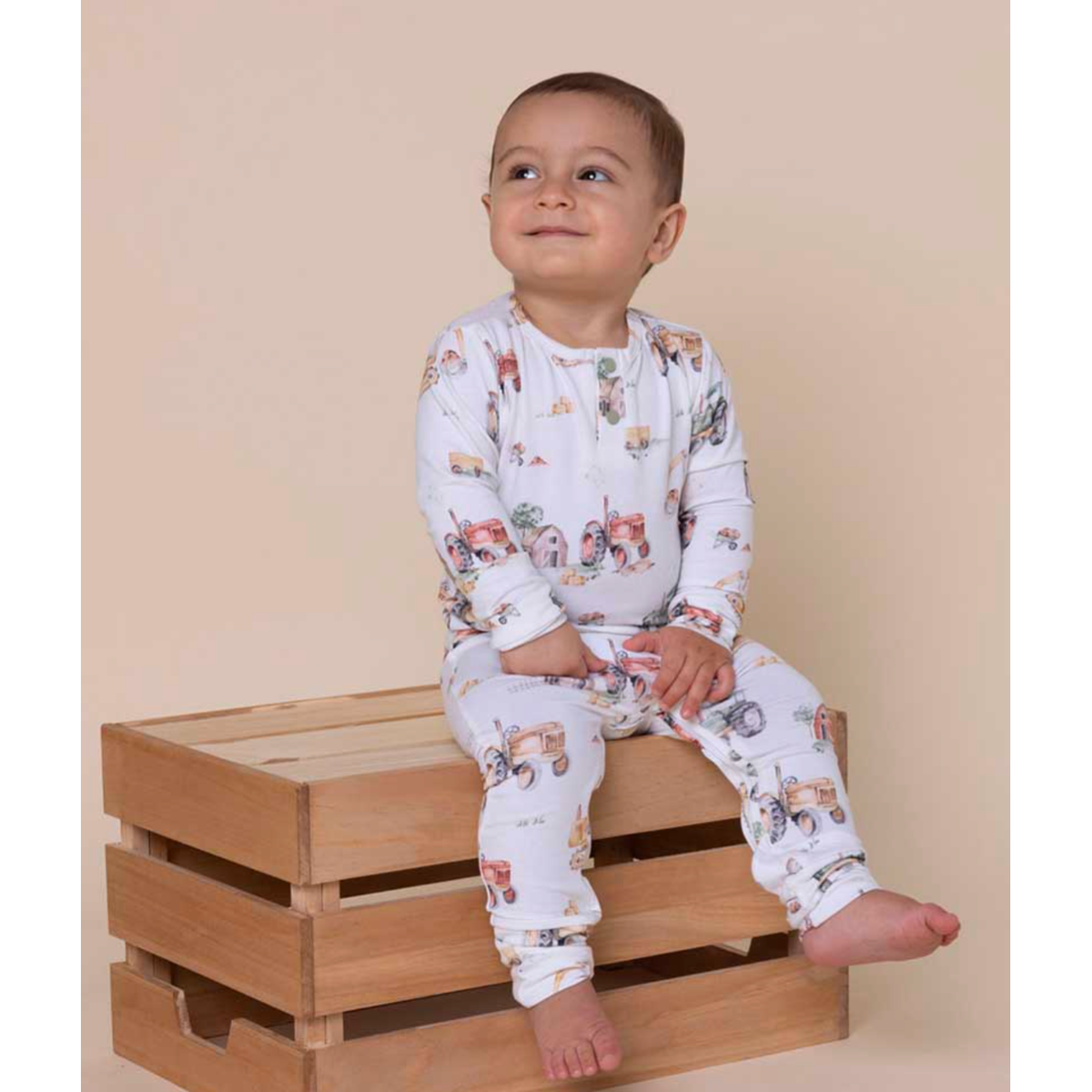 Snuggle Hunny Diggers & Tractors Growsuit (6-12)