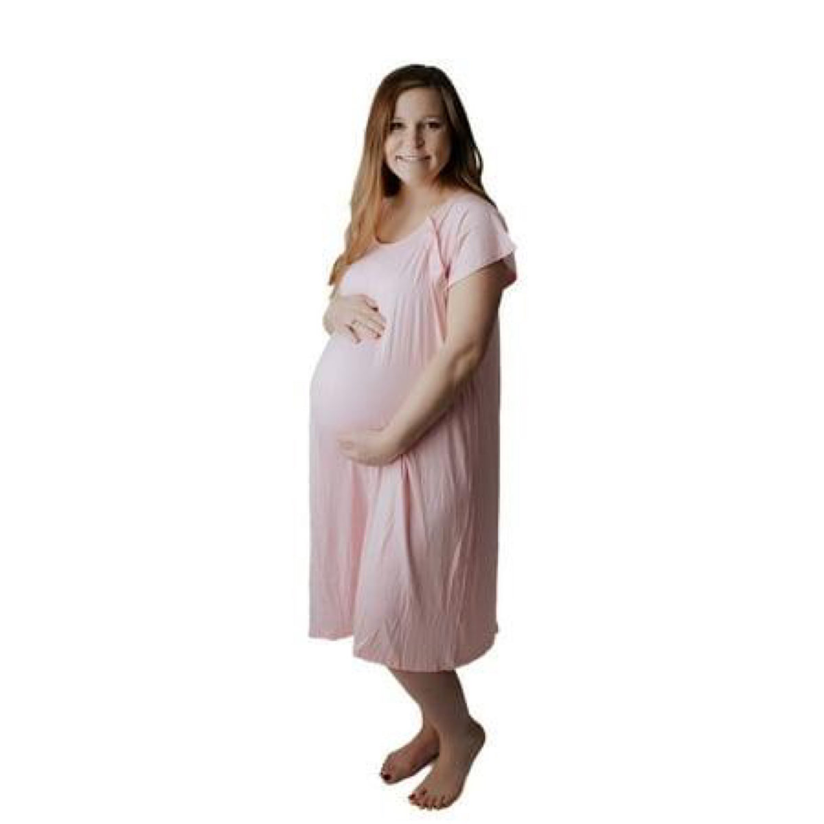 Three Little Tots Light Pink Mommy Labor and Delivery/ Nursing Gown Size Medium/Large
