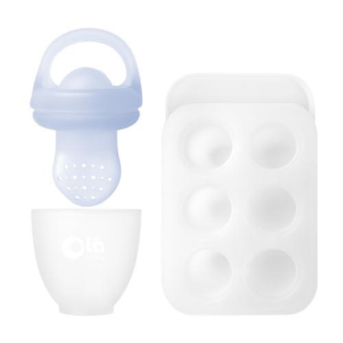 Olababy Silicone Food Feeder & Popsicle Set (Blueberry)