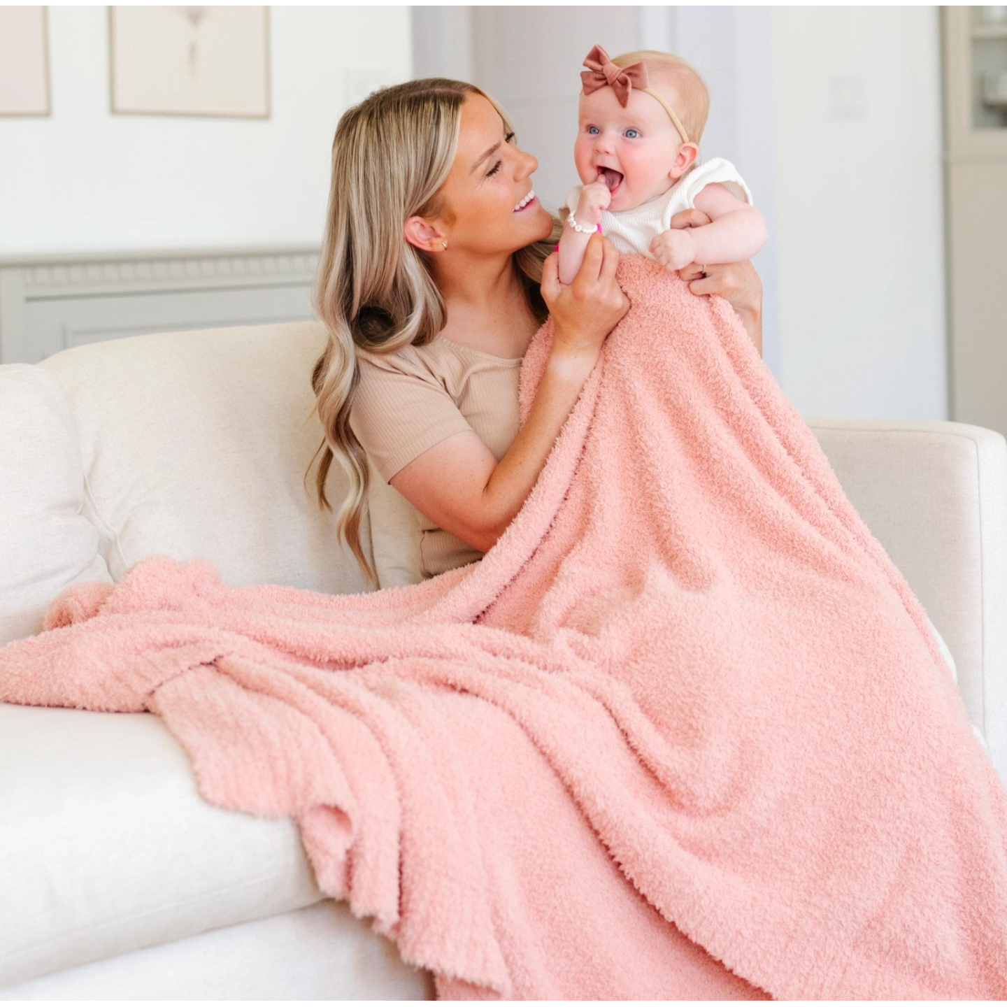Saranoni Bamboni XL Blanket in Peach