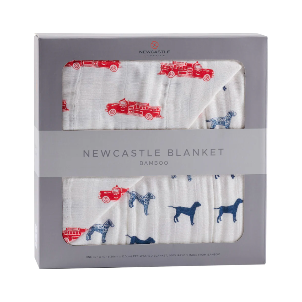 Newcastle Classics Bamboo Blanket (Fire Trucks and Dalmatians)