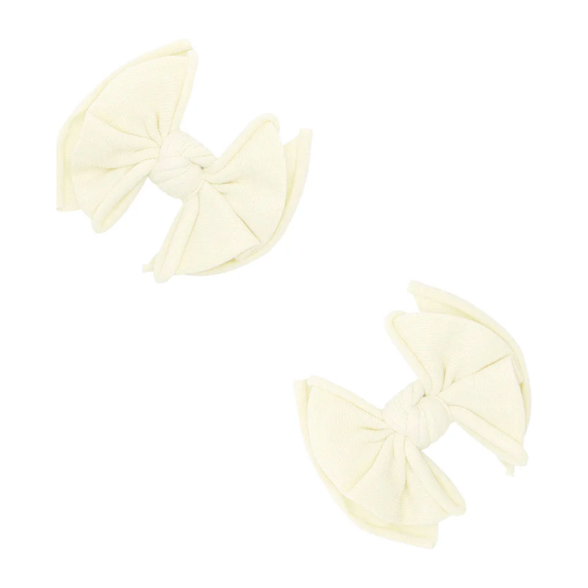 Baby Bling Bows- 2PK Fab Clips in Ivory