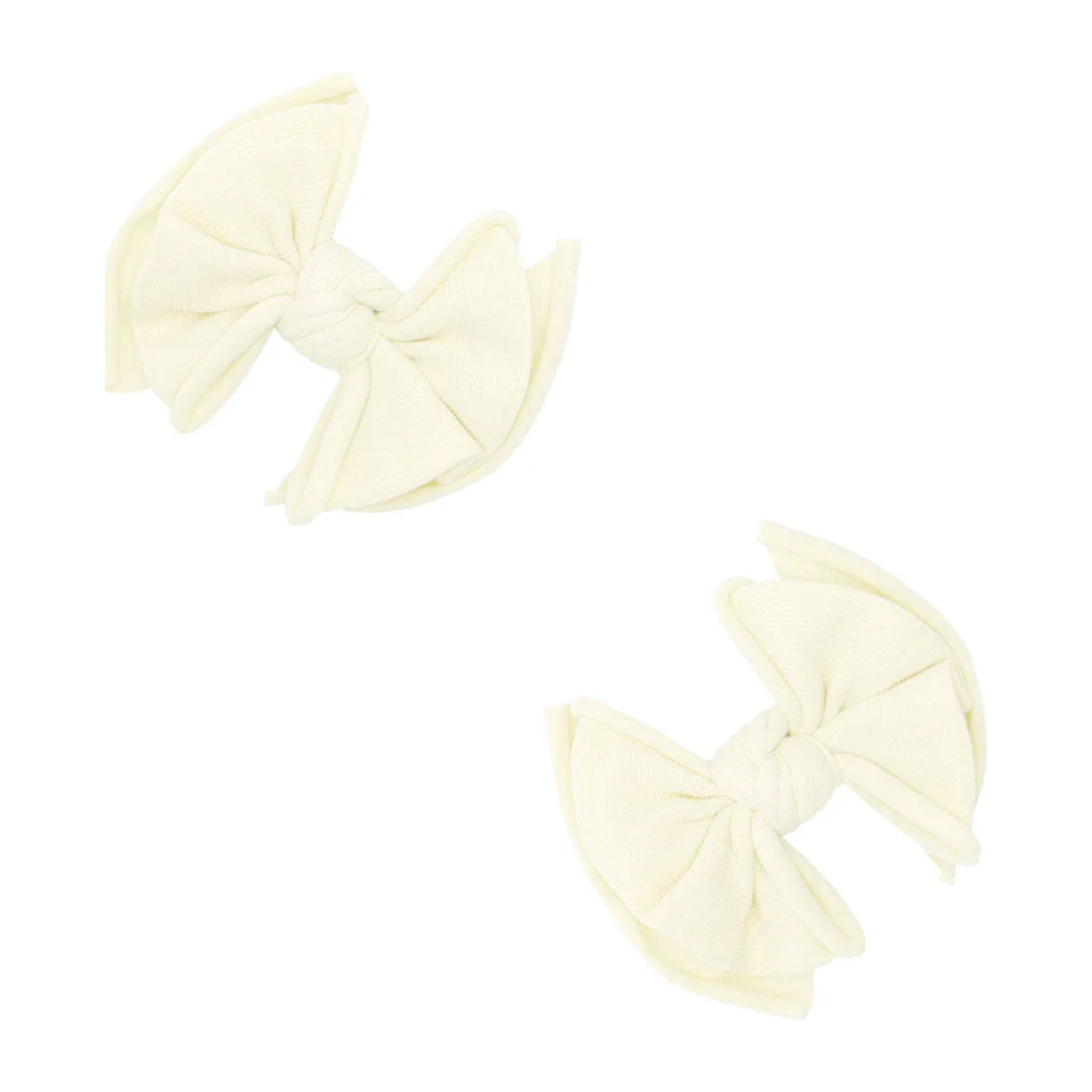 Baby Bling Bows- 2PK Fab Clips in Ivory