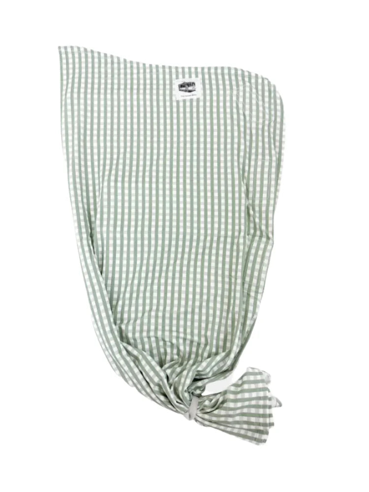 The Uptown Baby Gingham Swaddle - Sage