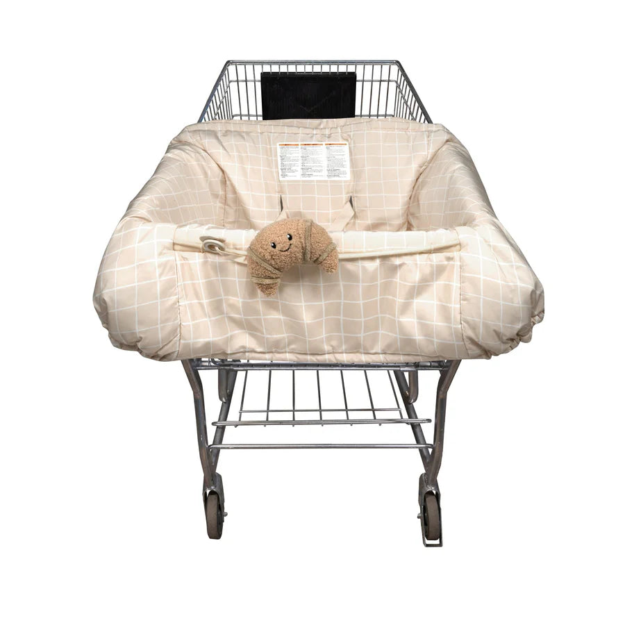 Boppy Shopping Cart Cover in Almond Croissant