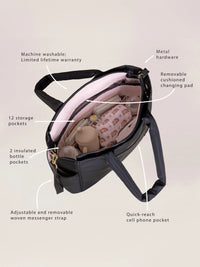 JujuBe Utility-Strap Tote in Black