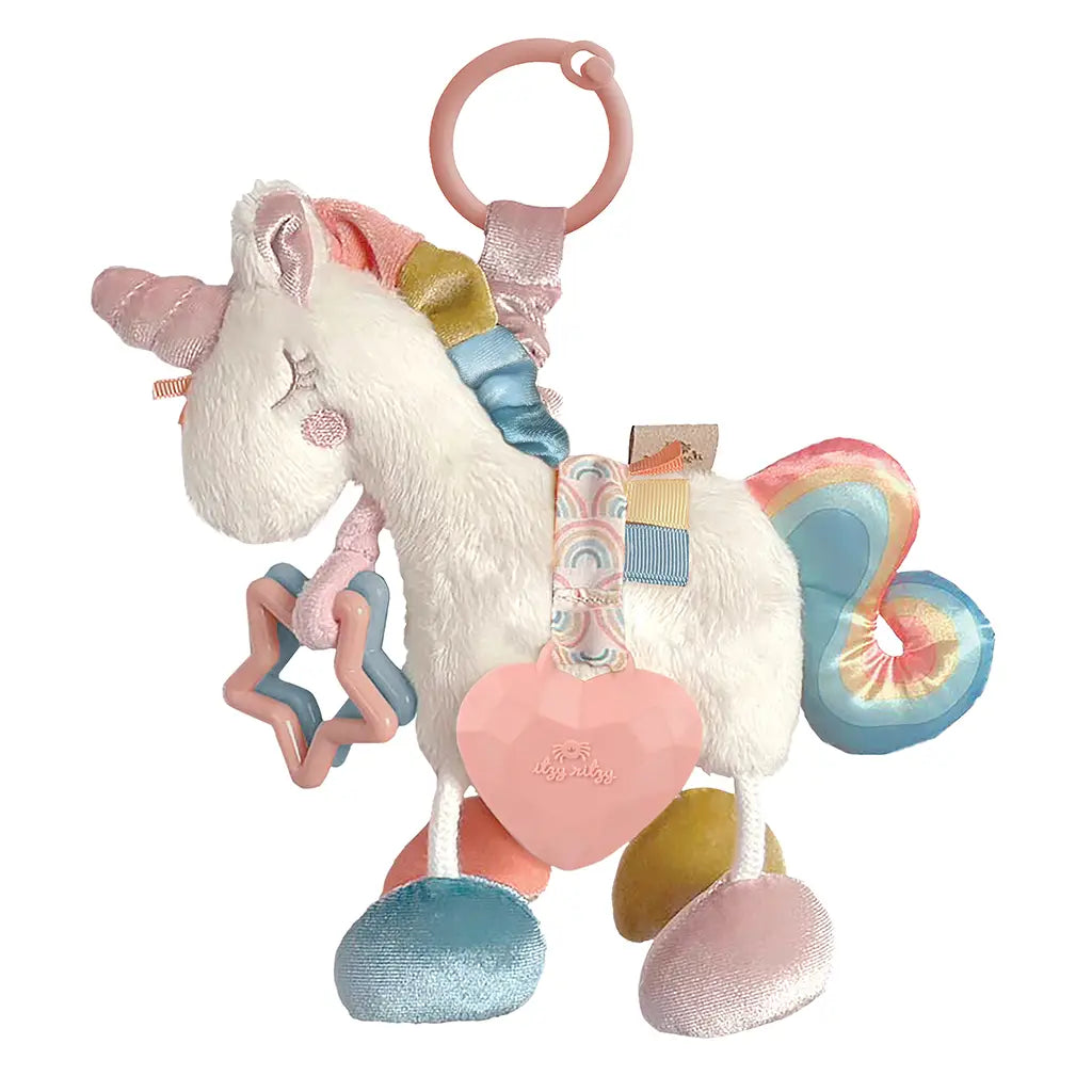 Itzy Ritzy Link & Love Activity Plush with Teether Toy- Unicorn