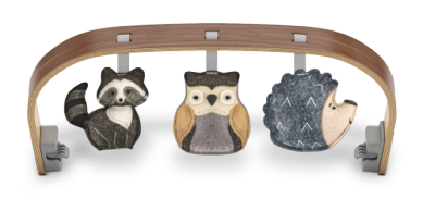 UPPAbaby Mira Bouncer Forest Fun Toy Bar - Grey | Walnut Wood