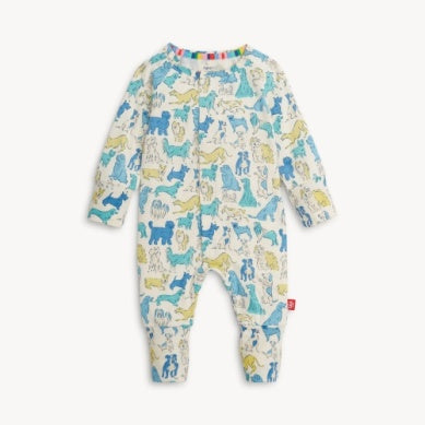 Magnetic Me Modal Its a Paw-ty Blue Convertible Coverall