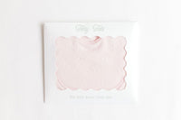 Terry Tots Bib & Burp Set in Pink Jacquard Bows